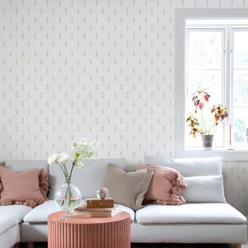 Simon&Siff Vintage Floral Wallpaper Peel and Stick 17.3" x 480" | Removable Self Adhesive Contact Paper, Renter Friendly, for Cabinets, Wall, DIY Decor - Image 4