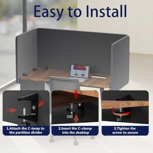 Desk Privacy Panel Sound Absorbing & Proof Desk Divider for Office - Image 5