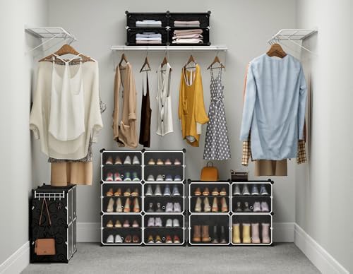 HOMIDEC Shoe Rack Organizer 24 Pair Modular Shoe Storage Cabinet for Closet - Image 6