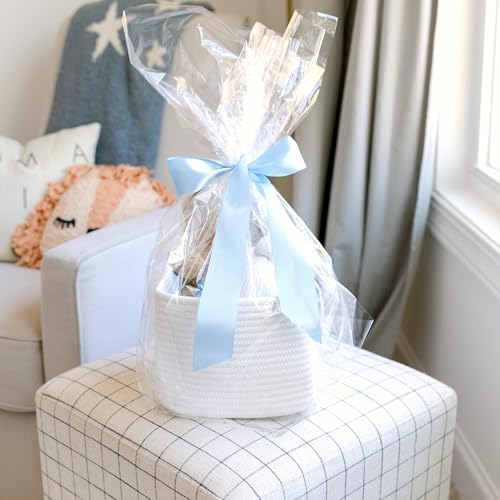 NaturalCozy Storage Cubes 9”x9”x7”Cotton Rope Woven Baskets for Organizing 3-Pack | 9 Inch Cube Storage Bin | Small Basket for Shelf Nursery, Pantry, Decorative Plant, Bathroom Closet, Toy Gift - Image 6