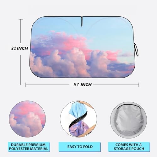 Car Windshield Sun Shade, Foldable Reflective UV Front Sunshade - Image 3