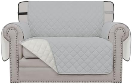 Easy-Going Reversible Couch Cover, Chair 30 in, Light Gray/Ivory by Easy-Going
