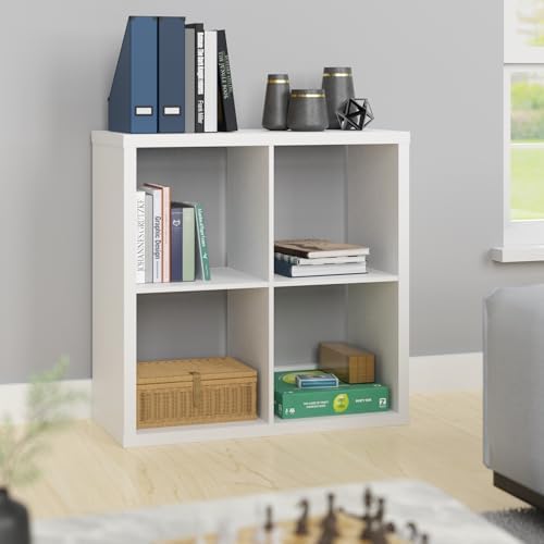 ClosetMaid Decorative Open Back 4-Cube Storage Organizer, White - Image 6