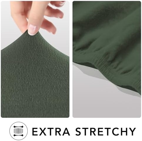 PureFit Super Stretch Sofa Slipcover – Spandex Non Slip Soft Couch Sofa Cover, Washable Furniture Protector with Non Skid Foam and Elastic Bottom for Kids, Pets (Oversized, Greyish Green) - Image 3