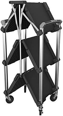 Olympia Tools 85-189 Pack N Roll Collapsible Service Cart, XL, 300LB Capacity, Black - Image 5