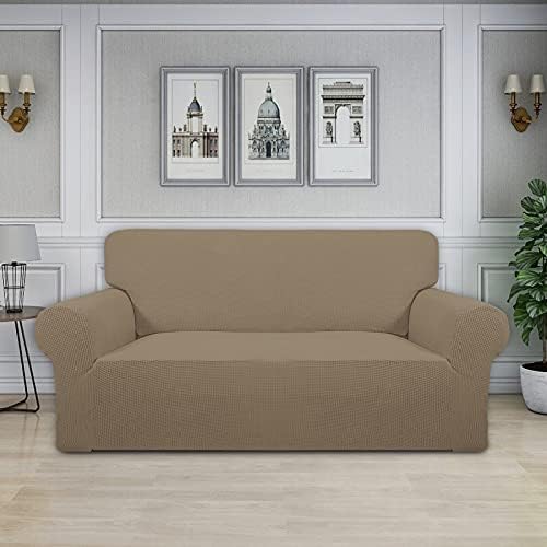 Easy-Going Stretch Oversized Loveseat Couch Covers Washable Natural - Image 2