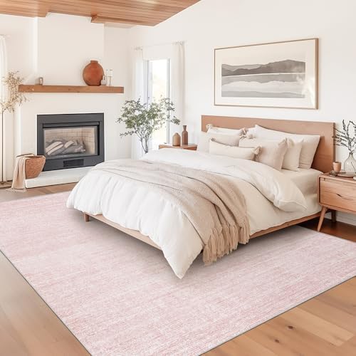 Valenrug 6x9 Area Rugs, Large Washable Rugs for Living Room, Light Pink - Image 4