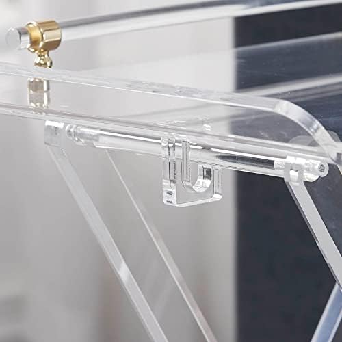 Clear Acrylic Folding Side Table with Handle, X-Leg Small End Table - Image 5