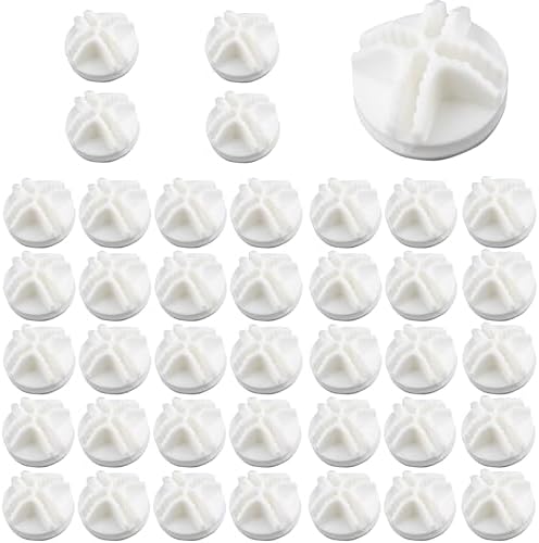 40PCS Cube Connectors Plastic Storage Wire Cube Connectors ABS Connectors Organizer for Modular Closet Storage Organizer, Wire Shelving, Wardrobe, Shoe Rack Clips, Pet Carrier, White by AUXBC