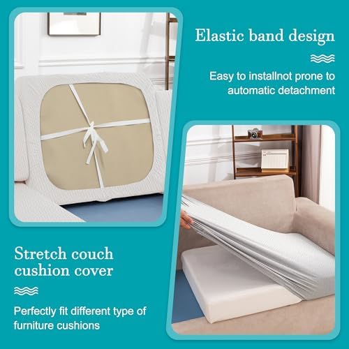 12 Piece Outdoor Cushion Covers, Patio Sofa Cushion Covers, Stretch Fit - Image 6