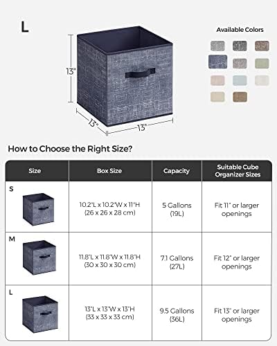 SONGMICS Storage Cubes, Set of 6, 13-Inch Foldable Closet Organizers - Image 4