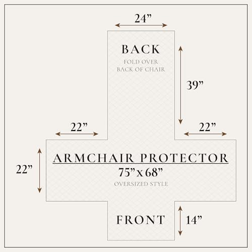 Great Bay Home Velvet Chair Cover - Washable Slipcover Furniture Protector with Elastic Straps - Furniture Cover for Dogs, Kids, and Pets - Stitched Detail (Wild Dove Grey) - Image 5