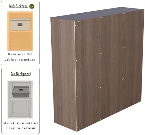 OSCHF 9-Cube Storage Shelf Bookcase, Walnut - Image 6