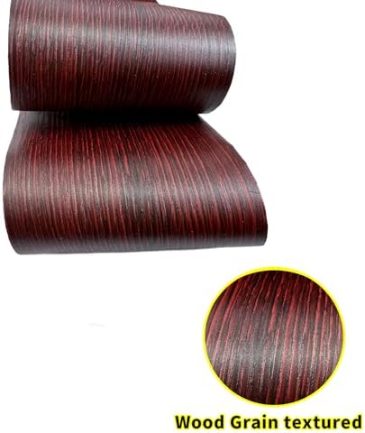 Teemall 10M Black Wood Grain Removable PVC Waterproof Border Wall Decor Removable Self Adhesive Kitchen Bathroom Tiles Sticker Wallpaper 4.2x390 (Red, 2" x 390") - Image 4