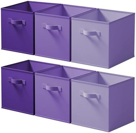 Cupic Cupid 6-Pack 11x11 Cube Storage Bins, Cube Bins, Purple Gradient by CupicCupid