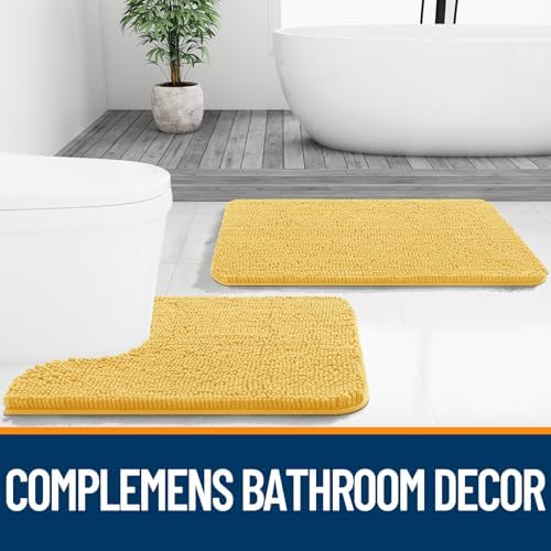 OLANLY Large Bathroom Rugs 40x32, Extra Soft Absorbent Chenille Bath Rugs - Image 7