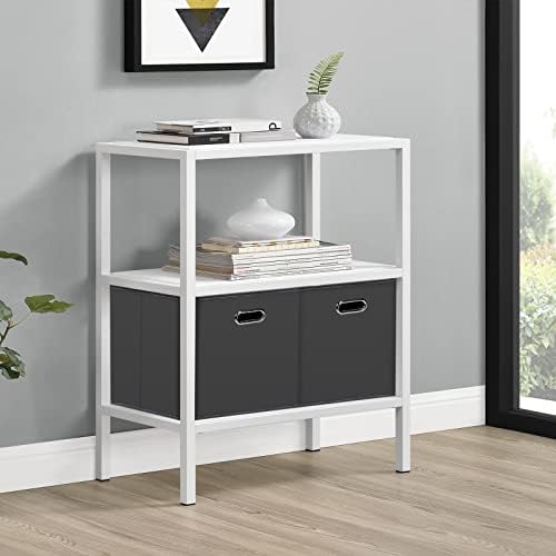 Black Foldable Storage Cubes Bins , Fabric Storage Box Cubes Organizer Baskets with Dual Handles for Home Organizer(Grey) - Image 5