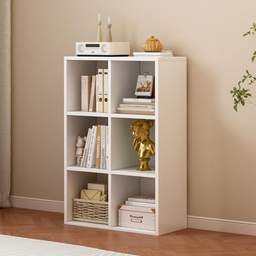 OSCHF 6-Cube Storage Shelf Bookcase, Warm White - Image 2