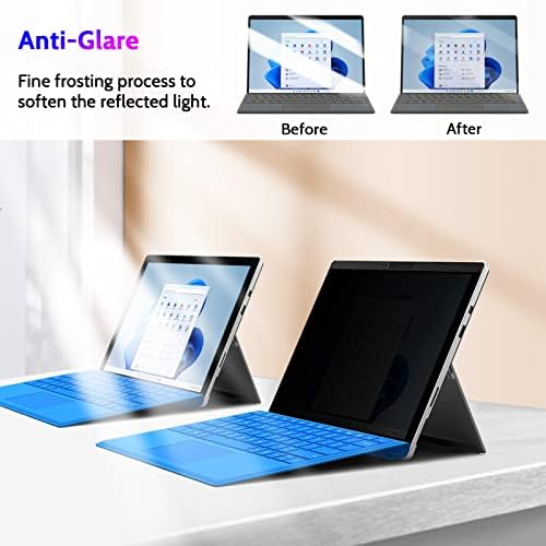 Peslv Magnetic Privacy Screen for Surface Go 4/3/2/1 10.5 Inch, Removable Anti Blue Light Glare Filter, Black Security Private Apy Block Protector - Image 4