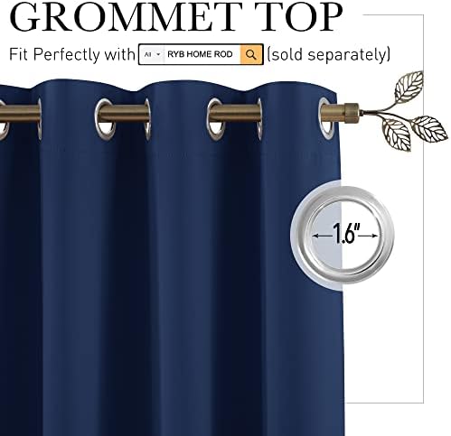 RYB HOME Privacy Curtain for Sliding Glass Door Living Room Locker Bedroom - Image 2