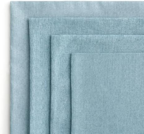 MIULEE Pack of 4 Decorative Outdoor Throw Pillow Covers Linen Waterproof Pillow Covers Summer Farmhouse Cushion Cases for Patio Garden Tent Balcony Couch Sofa 16x16 Inch Blue Gray - Image 5
