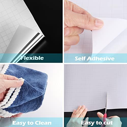 FunStick Flexible Mirror Stickers Wall Stickers 12"x78.8" Self Adhesive Non Glass Safety Mirror Stickers Reflective Peel and Stick Mirror Paper Roll for Crafts Fun House Party Mirrors Wall Decor PET - Image 6