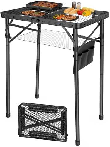 WildFinder Folding Grill Table, 2x1.3 FT Portable Camping Table, Foldable by WildFinder