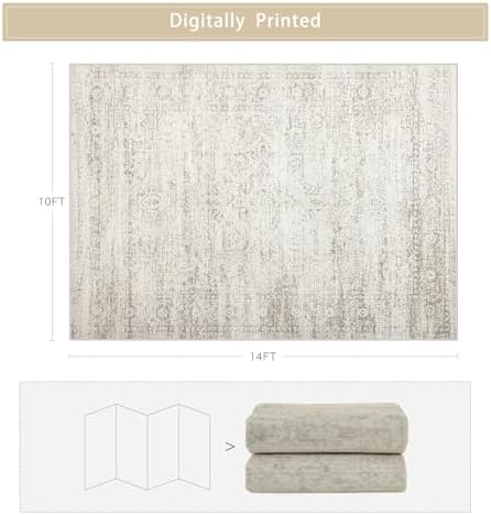 Washable Rugs 10x14 Area Rugs for Living Room,Bedroom,Dining Room Carpet - Image 2