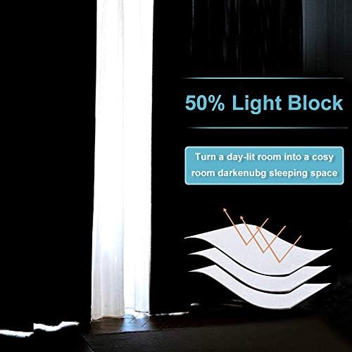 RYB HOME White Curtains 108 inches Long for Patio Sliding Glass Door - Image 5