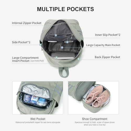 SYCNB Gym Backpack for Women with Shoes Compartment,Sports Backpack - Image 6