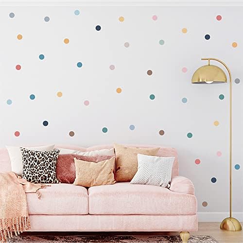 300 PCS Removable Boho Polka Dot in Earthy Morandi Tones Vinyl Wall Decals | 10 sheets matte vinyl peel & stick circle wall stickers for girls bedroom, nursery, classroom & apartment decor(1.6 in) - Image 5