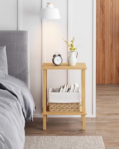 TUTOTAK End Table, Side Table, Nightstand, 2-Tier Storage Shelf - Image 7