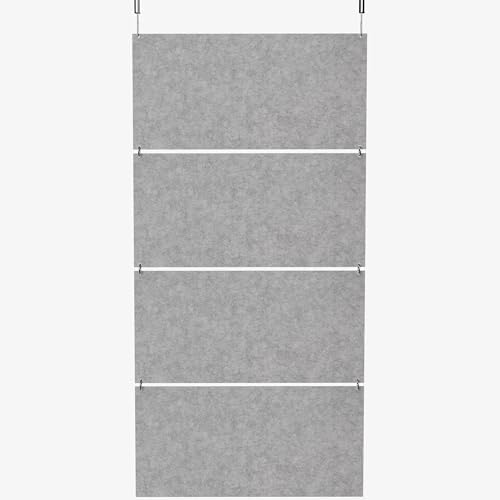 VIVO Acoustic Modular Hanging Panels, Rectangular Sound Absorber, Modern Noise Reduction that Installs to Ceiling or Wall, Light Gray, PP-C45G by VIVO