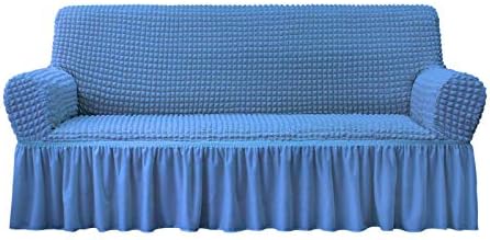 NICEEC Sofa Covers Blue Couch Cover Stretch Sofa Slipcovers with Skirt by NICEEC