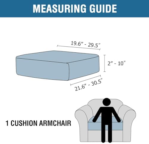 H.VERSAILTEX Velvet Stretch Couch Cushion Cover Plush Cushion Slipcover for Chair Cushion Furniture Protector Seat Cushion Sofa Cover (1 Piece Armchair Cushion Covers, Caramel Cafe) - Image 2