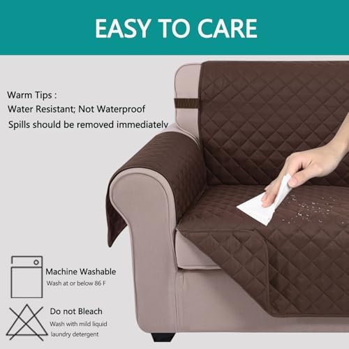 U-NICE HOME Large Sofa Cover Reversible Couch Cover for Dogs, Chocolate - Image 5
