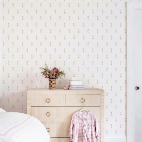 Simon&Siff Vintage Floral Wallpaper Peel and Stick 17.3" x 480" | Removable Self Adhesive Contact Paper, Renter Friendly, for Cabinets, Wall, DIY Decor - Image 5