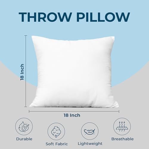 Utopia Bedding Throw Pillows, Decorative 18x18 Pillow Inserts, Set of 4 - Image 4