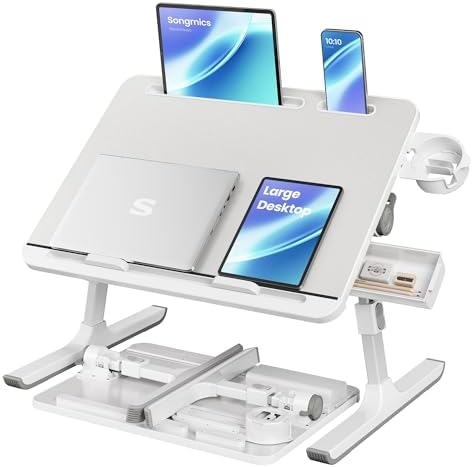SONGMICS Bed Laptop Desk, Foldable, Adjustable Height, 15.7 x 22 Inches by Unknown