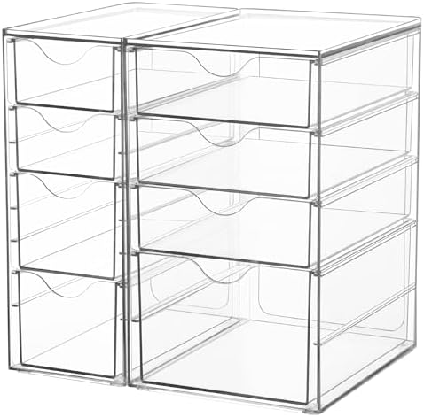 Vtopmart Acrylic Desk Organizer with 8 Drawers for Office, Makeup, Crafts by Vtopmart