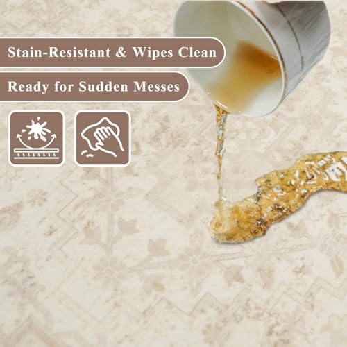 3x6 Washable Entryway Runner Rug – Non-Slip Wide Carpet Runner for Kitchen Hallway Bathroom, Neutral Vintage Distressed Low Pile Indoor Door Mat (Ivory Beige) - Image 6