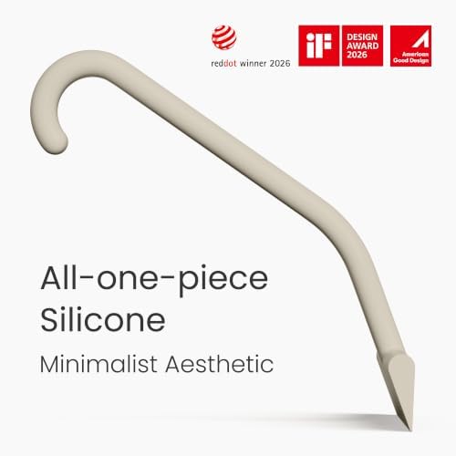 dancemoon JustHang Shower Squeegee with Built-in Hook, 10-Inch Light Taupe - Image 4