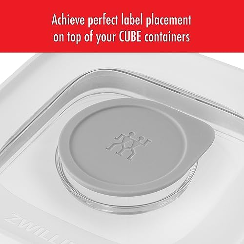 ZWILLING Fresh & Save CUBE 3-Piece Label Positioners Set, For Attaching the NFC Labels to The Tops of Your Containers for Optimal In-Drawer Organization, BPA-Free Silicone, Grey - Image 2