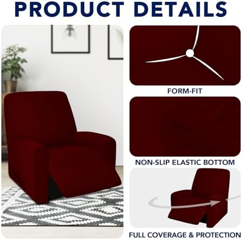 PureFit Waterproof Recliner Chair Cover Slipcovers for Couches and Sofas - Image 4