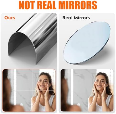 12" x 12" Acrylic Flexible Mirror Sheets, 12 Pack Self-Adhesive Mirror Tiles, Square Cuttable Wall Stickers, Non-Glass, Safety Reflective for DIY Craft Home Wall Decor - Image 6