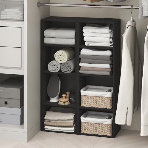 Furinno PASIR 8-Tier Closet Organizers and Storage, Open Shelf, Storage Organizer, 12-Inch Width, for Closet, Bedroom, Blackwood - Image 5