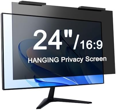 24 Inch Privacy Screen for Computer Monitor Hanging Removable 16:9 (1 Pack) by ZSPEED