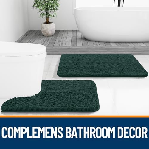 OLANLY Bathroom Runner Rugs 47x17, Extra Soft Absorbent Chenille Bath Rugs - Image 7