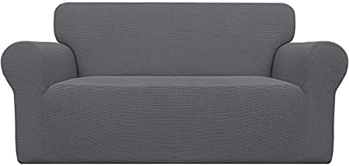 Easy-Going Stretch Loveseat Couch Covers Washable Grey by Easy-Going
