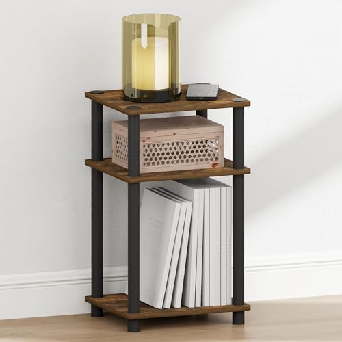 Furinno JUST Toolless 3-Tier Night Stand, Open Storage, Americano - Image 4